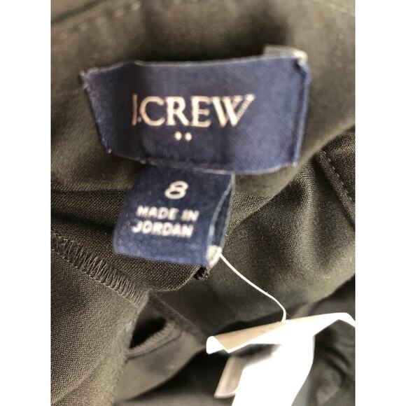 J. Crew Factory Trouser Pants Slim Fit Tapered Leg Full Length Black NWT Size 8 - Picture 6 of 10